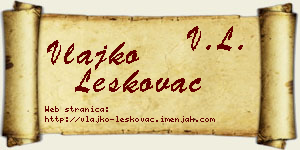 Vlajko Leskovac vizit kartica